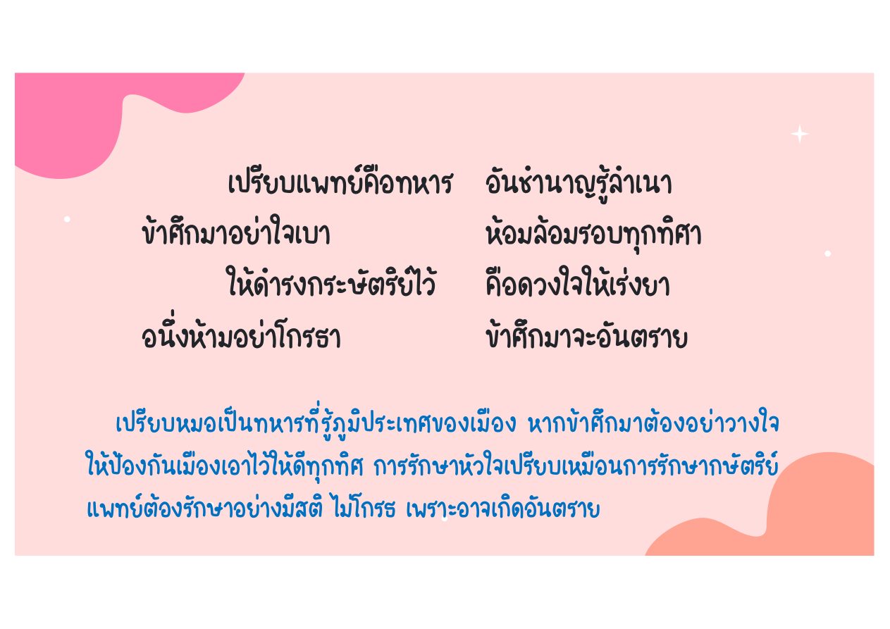 กายนคร: หัวใจคือกษัตริย์ โรคคือข้าศึก หน้า 9